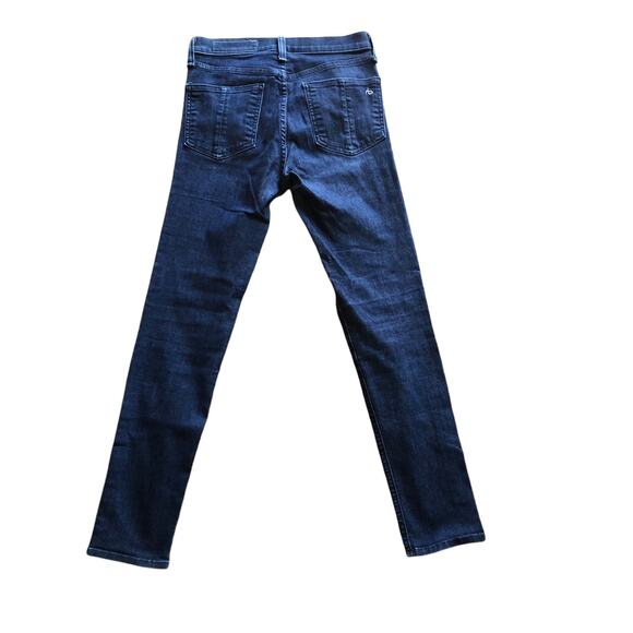 Rag And Bone High Rise Whiskered Faded Ankle Skinny Jeans, Indigo Color, 24 - Picture 2 of 15